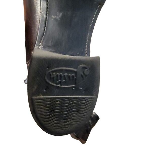 Justin Roper Western Boots Cowboy Leather Men's Sz 9 EE X-Wide Burgundy Brown - Picture 5 of 9